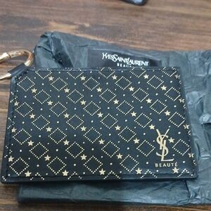 Yves Saint Laurent Black & Gold Star Pattern Card Sle